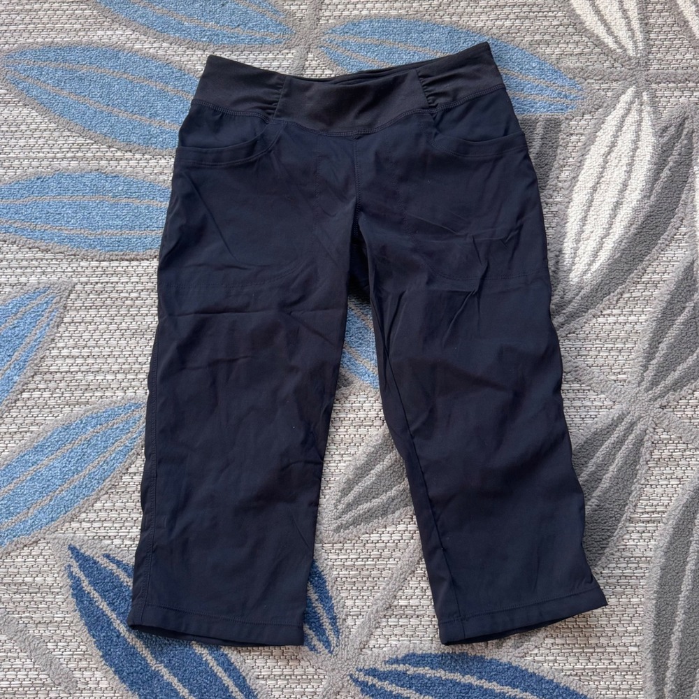 Mountain Hardwear Women's Black Dynama Cropped Pants Capris Size Small